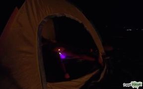Unexpected Tent Encounter: A Threesome Surprise for Our 10K Celebration!