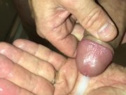 Quickie Masturbation Session In the Hot Shower Before Work, Using My Cumshot as a Sweet Oral Rinse