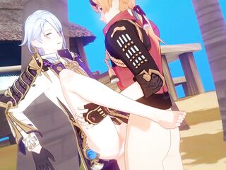 Thoma screws Ayato - Anal Queer Sex - Genshin Impact