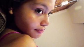 Cute stepsister wakes up in bed on vacation to get fucked by black cock