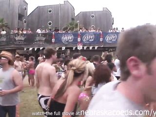 partying with their tits out on south padre beach