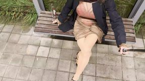 I piss in my transparent glitter skirt