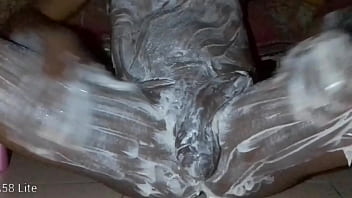 AFRICAN LONELY MAN POURING CUM MIXED WITH MILKON THIS COCI AND ASS