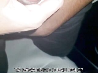 PORTUGUESES SUBTITLE DOUBLE CUM IN MOOUTH - JUNE 10, 2025, WE MISS U SO MUCH AND WE MEET MY WIFE'S LOVER ANEW, THIS BABE SUCKED HIM IN THE CAR AND THAT GUY WAS LEAKING PRE-CUM, A ALLURING WEENIE DROOL