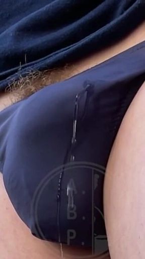 Jules Releases His Load of Piss Inside His Light Briefs That Becomes Lightly See-through