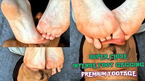 Opium's Intense Foot Gagging at the camp | Super Close-up