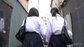 Asami Tsuchiya & Karen Haruki in Lesbian Bondage In The Rooftop - JapansTiniest