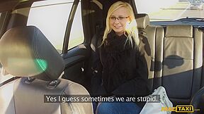 Nerdy Blonde Skunk In Glasses Gets Back At Cheating Boyfriend By Fucking Cabbie - Emily Sweet