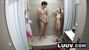LUUV  Xaner and Grossy shower together  She has great tits
