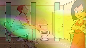 Gay Bathroom Dirty Talk Straight male gets Shemale JOI
