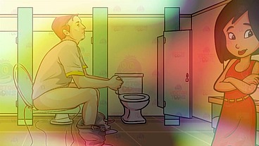 Gay Bathroom Dirty Talk Straight male gets Shemale JOI