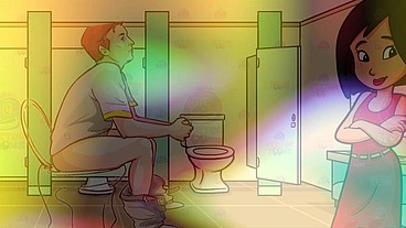 Gay Bathroom Dirty Talk Straight male gets Shemale JOI