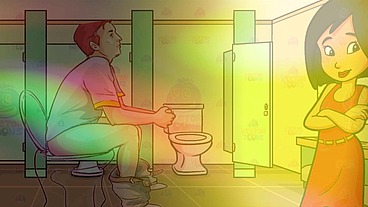 Gay Bathroom Dirty Talk Straight male gets Shemale JOI