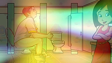 Gay Bathroom Dirty Talk Straight male gets Shemale JOI