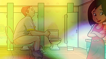 Gay Bathroom Dirty Talk Straight male gets Shemale JOI