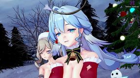 Pussyverse: MMD All I Want for Christmas Is You (Robin, Astra Yao, Barbara)