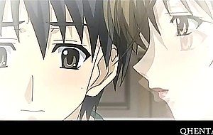 Cute hentai sex doll caught masturbating