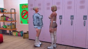 perverted futanari student seduced by teacher on hard facefuck sims me hentai futa