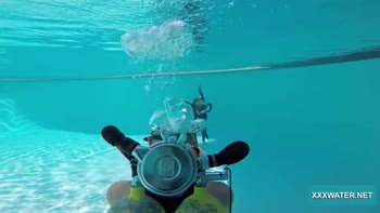 Monica's Underwater Seduction: Blowjob, Licking, and Orgasm