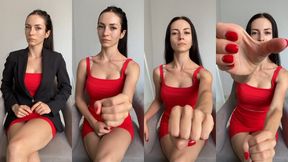 Femdom handjob roleplay, CBT, POV, CFNM