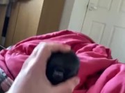 Recommend getting a flashlight feels amazing when wanking off my cock