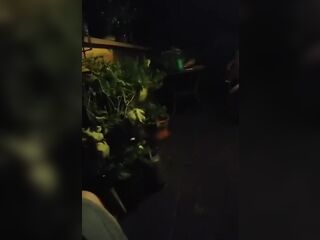 Balcony with family inside