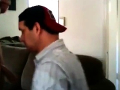Sucking a neighbor's cock and he cums on my face