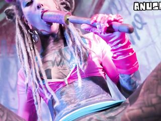 Tattoo Solo: Double Penetration with Toys, Anal Masturbation & ATM – Rock
