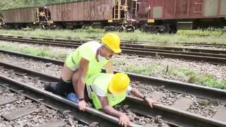 The employees went rigid at lunchtime, they had an fuck-fest with lots of milk and romping.
