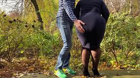 Curvy mother-in-law put on stockings for me
