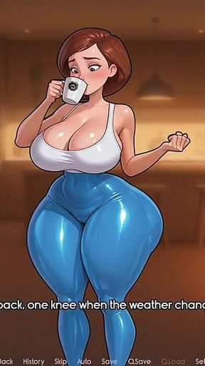 Grandpa Lesson! Taboo Hentai Game Ep.4 Grand Stepfather in Law Do Yoga with Her Instructor Ins Sexy Thigt Leggings!