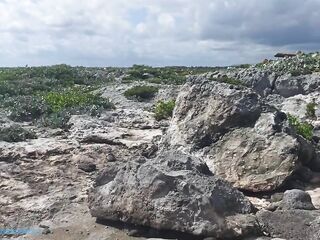 Risky masturbation on a beach, my breasts are shaking hawt