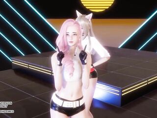 [MMD] CUTIE CRUSH - Oppa, Do you Trust Me Sexy Kpop Dance Ahri Seraphine 4K Leauge Of Legends Comics