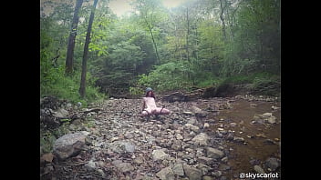 TS gets naked in the woods