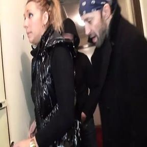 Superb French slut assfucked by two dudes in the building