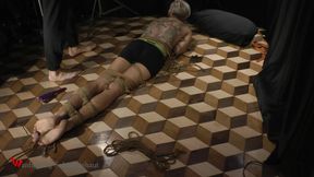 Nicky Tickling Roped Floor