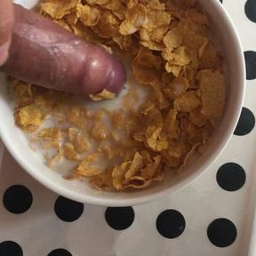 pee breakfast - cornflakes