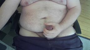 Bear Body In Sweat Pants Cock Out Getting Hard Teasing Then A Final Supprise