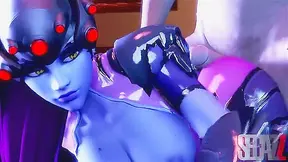 Blazing Overwatch Futa Action - Steamy Lesbian Hentai Moments