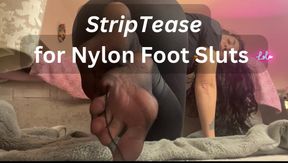 Striptease for Nylon Foot Sluts