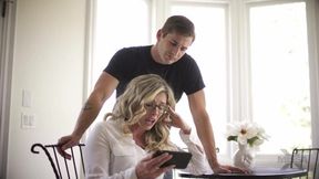 Mom takes on little punk's sloppy seconds and devours his nasty load
