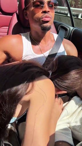 Mary Rock Sucked Her Boyfriend's Dick in the Car