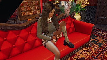 perversions at hogwarts hermione granger lost a duel to draco malfoy and got hard anal sex with a deep throat sims me hentai sfm