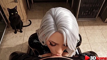Felicia Hardy a black cat, let a cop fuck her so hard he didn't even arrest her [AI]