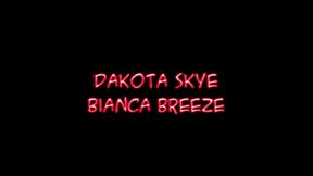 bianca breeze & dakota skye threesome blowjob facial
