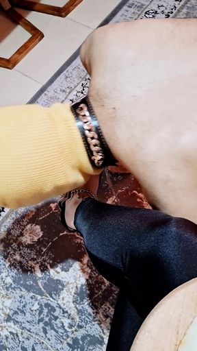 BDSM Slave Feeding Under My Feet  Spit on Food, Humiliation &amp; FootShoe Worship Training   Clip 1