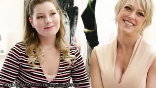 FantasyMassage Stepmom & Daughter Agree to Share Cock!