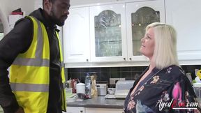 Lacey Starr - Lacey Is Cooking When She Is Surprised By A Hot Worker