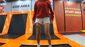 ”Thai amateur MILF GF having fun on a trampoline & ravaged at home”