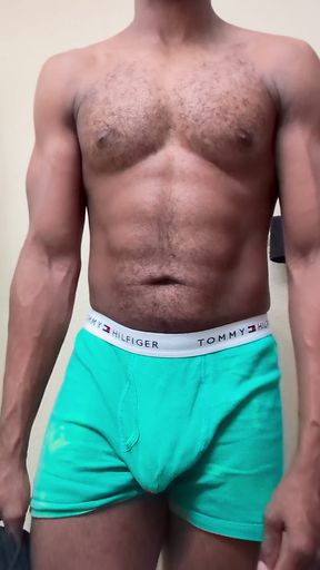 Hard Oily Cock Masturbating